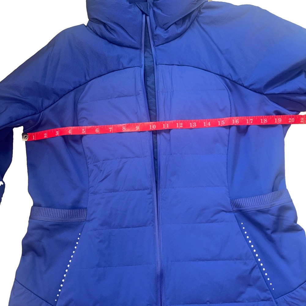 Lululemon Down For It All Jacket Size 14 Large Blue Coat Jacket Athletic Gym - Picture 10 of 11